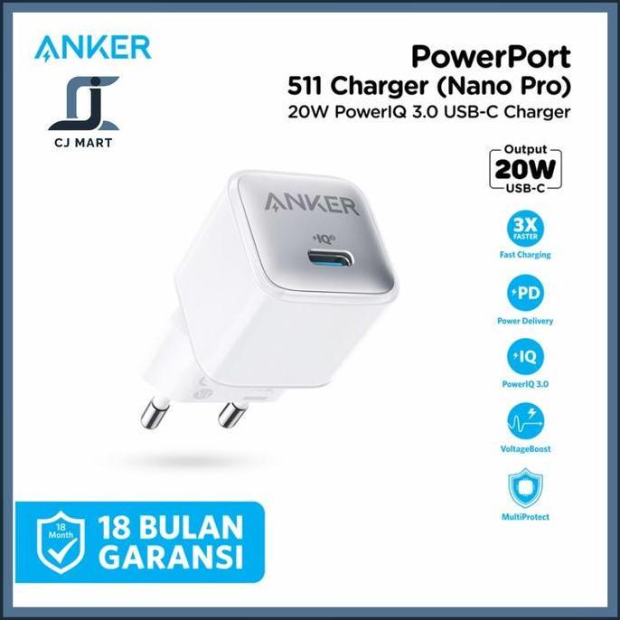 TERLARIS - Wall Charger Anker PowerPort Nano Pro 20W - A2637
