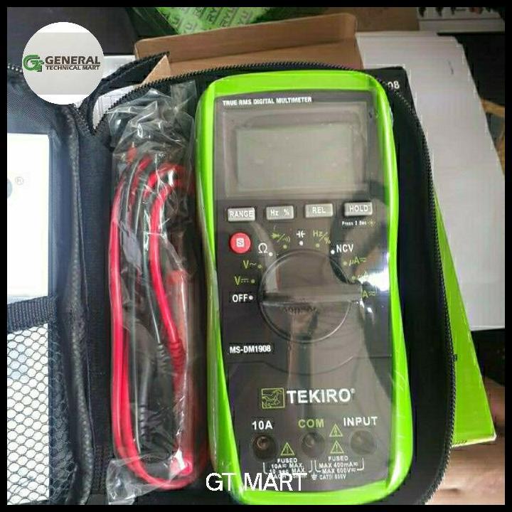 TERBARU TEKIRO DIGITAL MULTITESTER MS-DM1908 TRUE MULTITESTER TEKIRO 