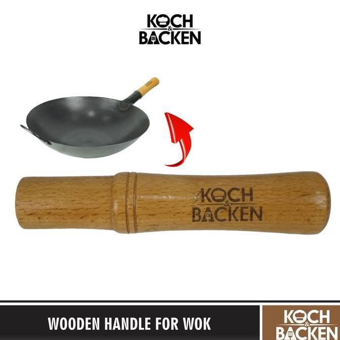 KOCH&BACKEN Gagang Kayu Wajan Penggorengan