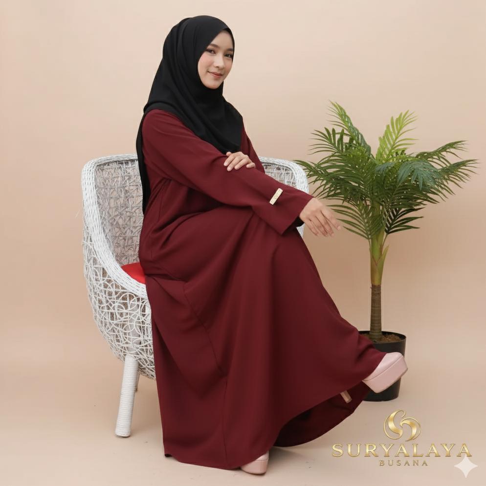 NEW ARRIVAL Abaya Turki Hitam / Gamis Polos Putih Basic Wanita SIZE S M L XL XXL