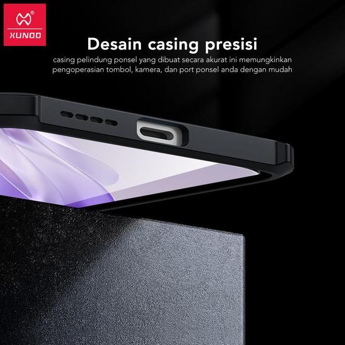 XUNDD Untuk Infinix Zero 30 4G Anti Crack Case Transpara Casing