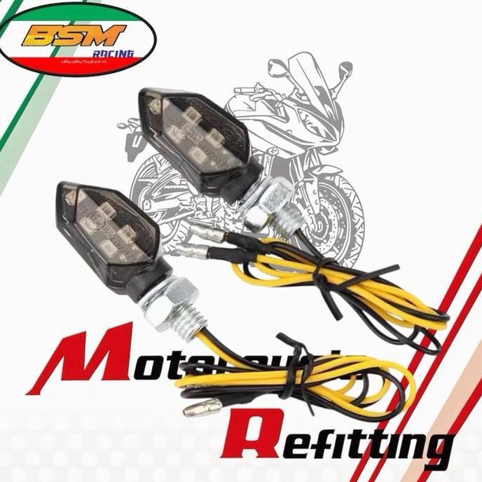 COKRODJOYO Lampu sein sen lancip mini 5 Led lampu sein motor klx vixion byson aerox vario cbr ninja 