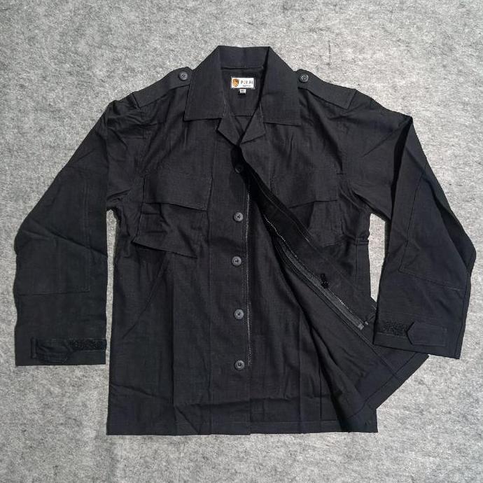 Seragam PDL Tactical Hitam Jatah Brimob Bahan Halus / Seragam PDL Hitam Jatah Brimob