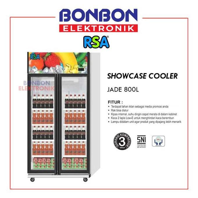 RSA SHOWCASE DISPLAY COOLER 2 PINTU JADE 800L