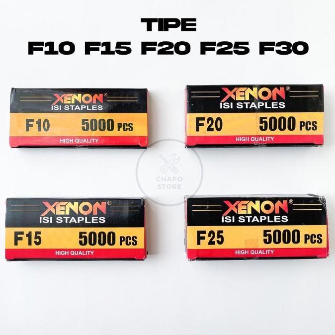 Xenon refill isi mesin staples steples paku F10 F15 F20 F25 F30