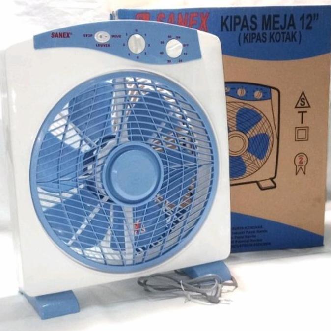 CUCI GUDANG - KIPAS ANGIN KOTAK SANEX/ BOX FAN SANEX 12 INCH/KIPAS MEJA SANEX