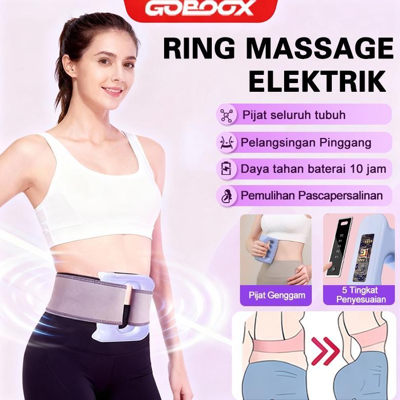 READY GOBOOX Alat Pijat Elektrik Multifungsi Portable Massage Ring Belt Alat Pijat Perut Sabuk pelan