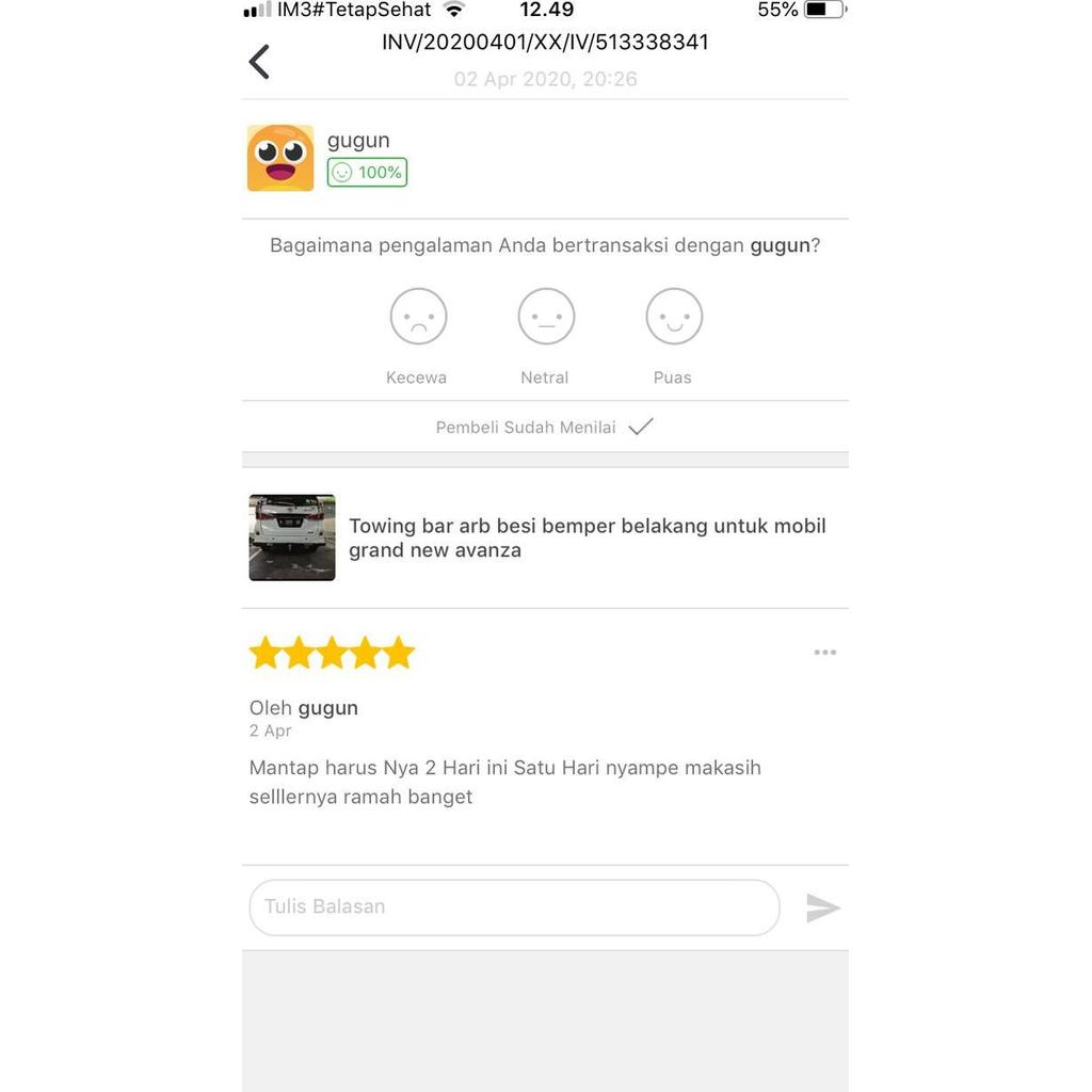 Towing Bar Arb Besi Bemper Belakang Untuk Mobil Grand New Avanza