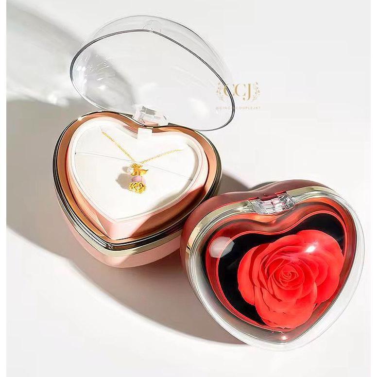 READY CINTA PROMISE BOX - HIDDEN JEWELRY / BOX CINCIN NIKAH LAMARAN TEMPAT KOTAK BUNGA MAWAR DIPUTAR