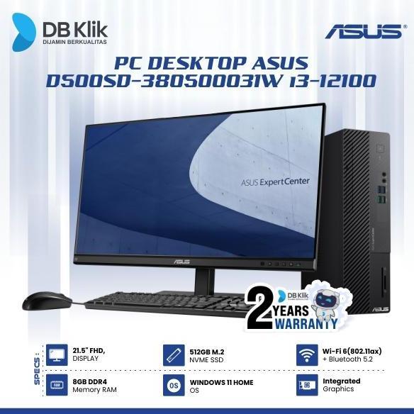 PC Desktop ASUS D500SD-380500031W i3-12100 8G 512GB WIN11 + Led Asus