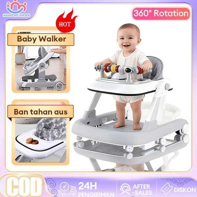 ahissalamahtiga - [cod]baby walker lipat untuk belajar berjalan - roda bayi kereta bayi toys anak-an