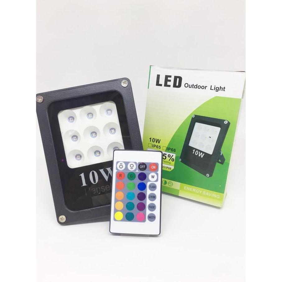 Promo Led Floodlight 10 Watt Rgb With Remote