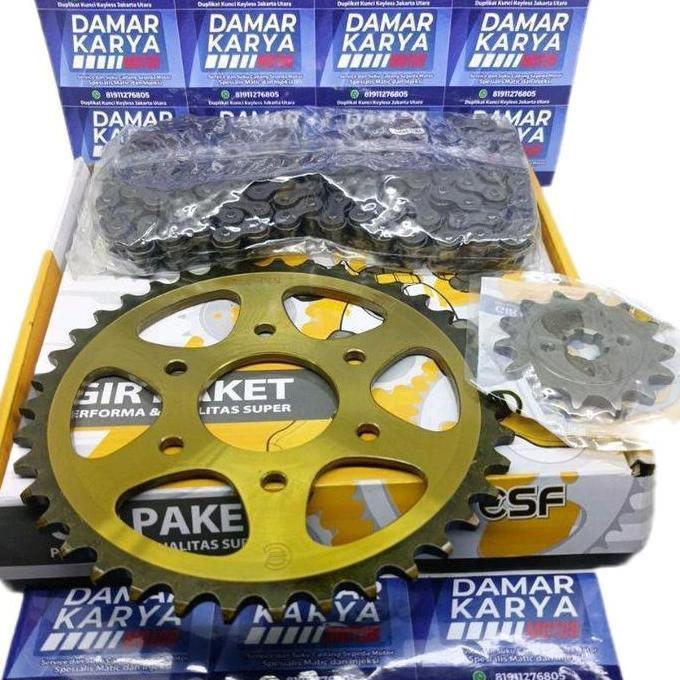 TERLARIS - GEAR SET PULSAR 200NS / GIR RANTAI KAWASAKI PULSAR 200 NS ESF Motorcycle