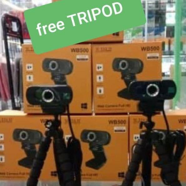 BEBAS ONGKIR - Webcam MTech WB500 1080p Full HD Web Camera Full HD INCLUDED TRIPOD