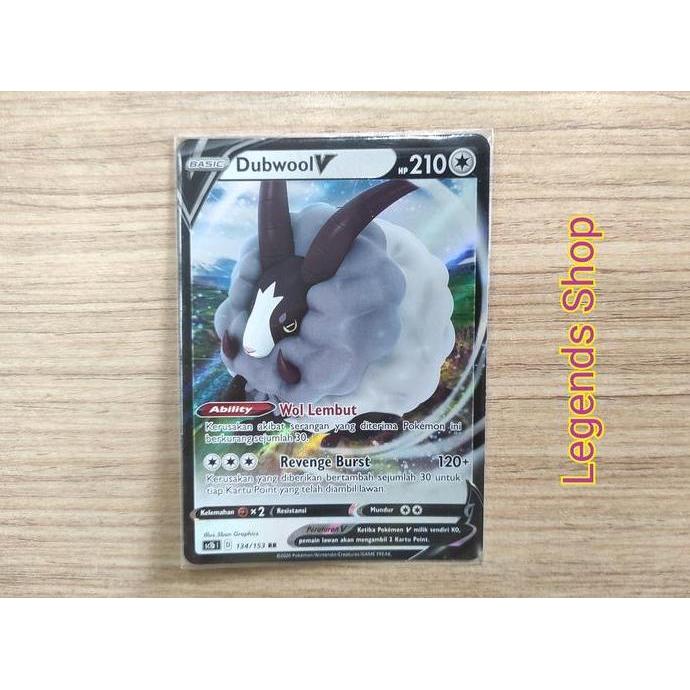 Dubwool V RR Kartu Pokemon Indonesia TCG SC1B Set B Hologram