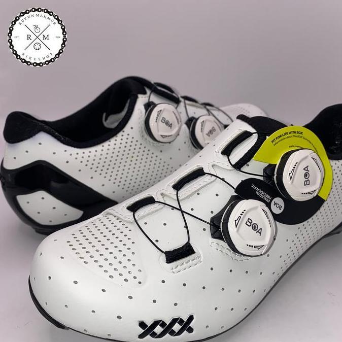 Promo Bontrager Road Cycling Shoes XXX Road Carbon White With BOA Lock  - Sepatu Sepeda Balap RoadBi