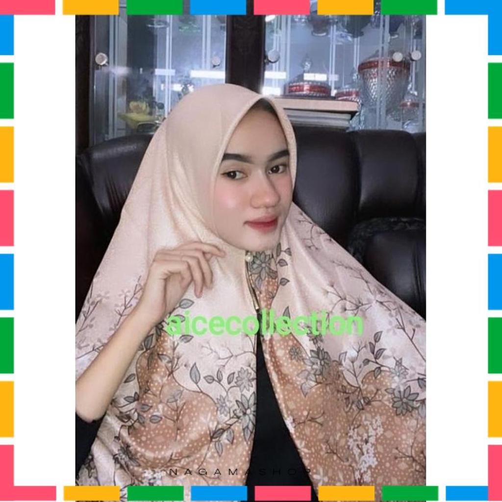 Segiempat Luxury Glamor Zipper/Kerudung Luxury Sleting By Umama