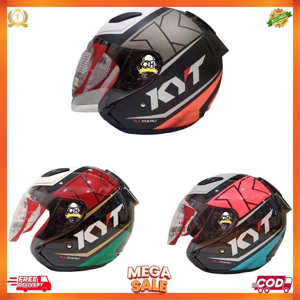 Helm Half Face Kyt Dj Maru Djmaru Motif #17 [H2]