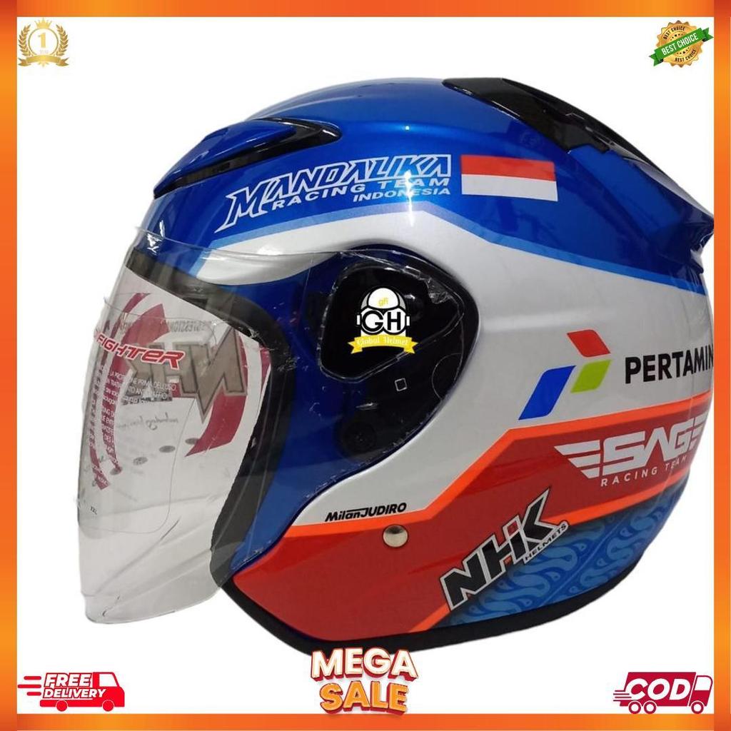 Helm Nhk R6 Half Face Gp Edition Mandalika [H2]