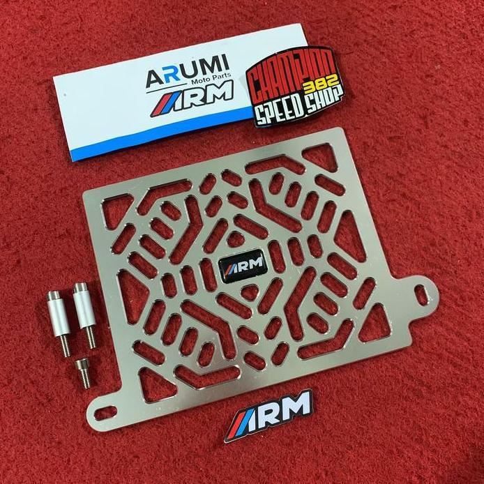 Cover Radiator Arumi ARM Cyber Silver All New NMAX 2020 2021 2022