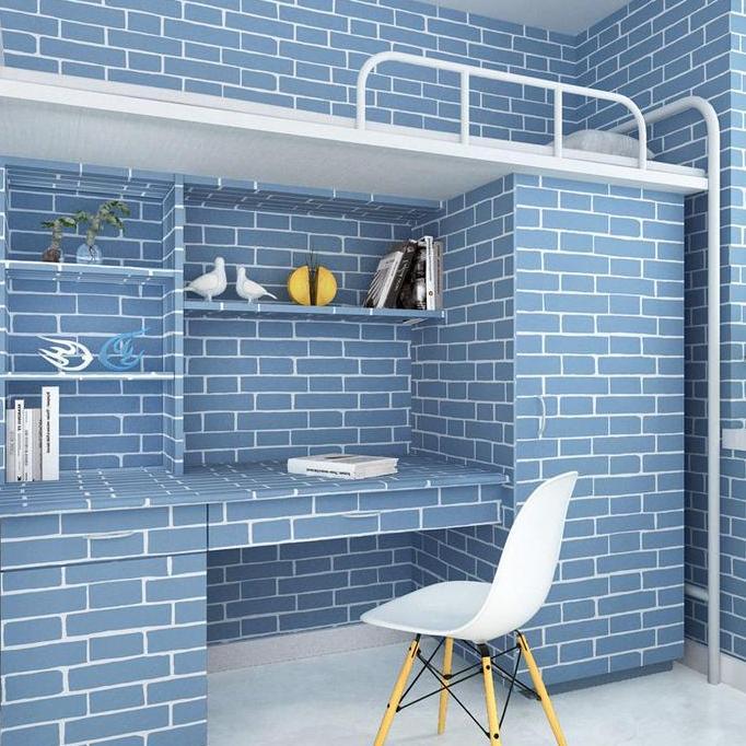 Whyyou- Wallpaper Dinding Bata Hitam Lis Putih