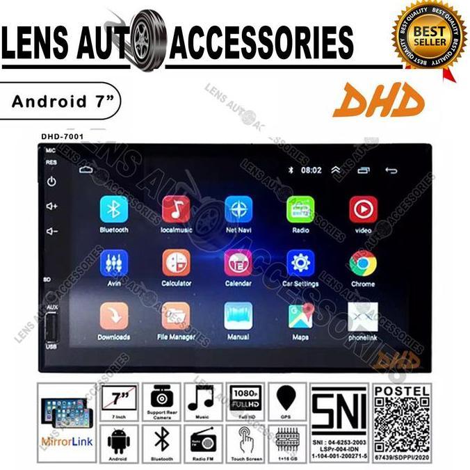 2 DIN HEAD UNIT ANDROID 7 INCH DHD
