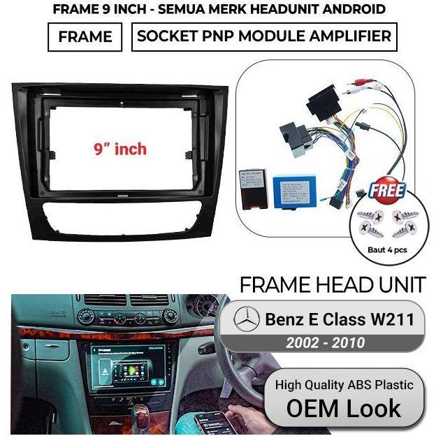 Frame Head Unit Mercedes Benz E-Class (2002-2010) W211 2002-2009 9"