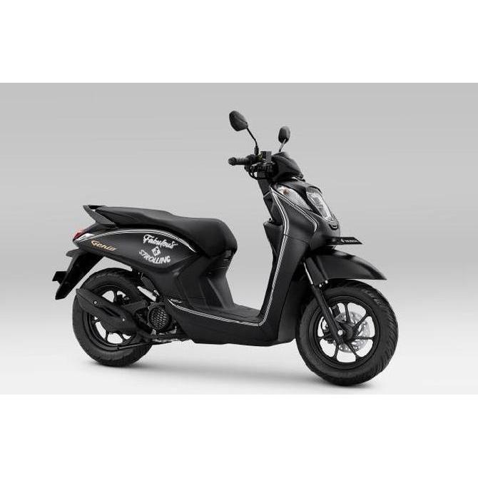 striping sticker lis body motor honda genio 110 2022 fabulous hitam