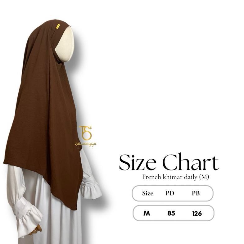 Diskon Tsurayya - (M) Frenchkhimar free cadar tali / french khimar crincle