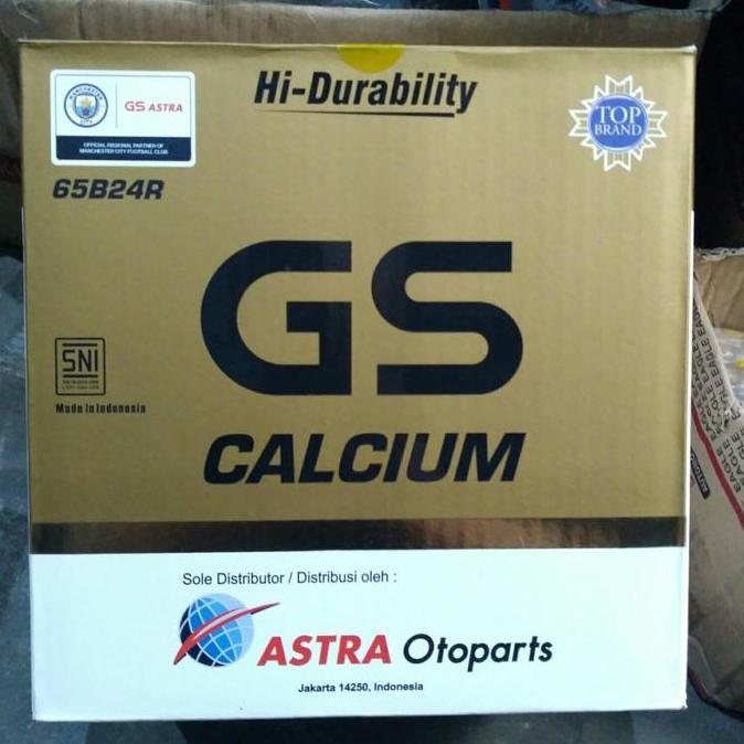 aki mobil battery GS astra type calcium 65B24R 12 volt 55 amper Siap Proses 