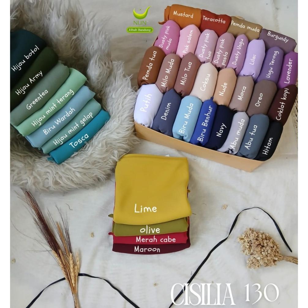 ig Promo Ramadhan Jilbab Cisilia NUN JILBAB / Segiempat instan kancing non pet / segiempat instan 13