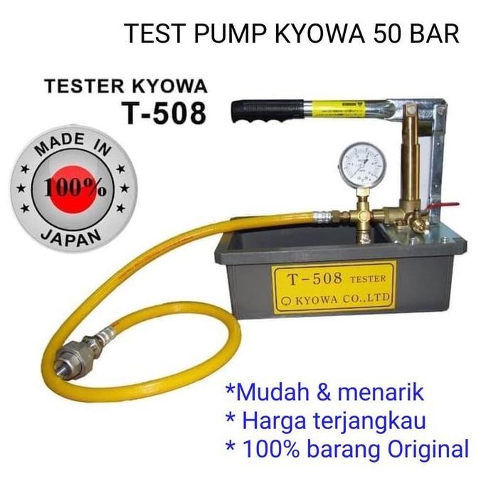 KYOWA T508 MANUAL TEST PUMP TEKANAN 50 BAR KYOWA T 508 / TEST PUMP MANUAL 50 BAR KYOWA