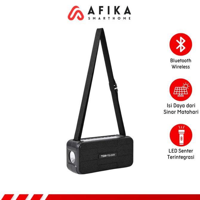 BKL Speaker Bluetooth Portable Solar Charging FM Radio with Senter LED