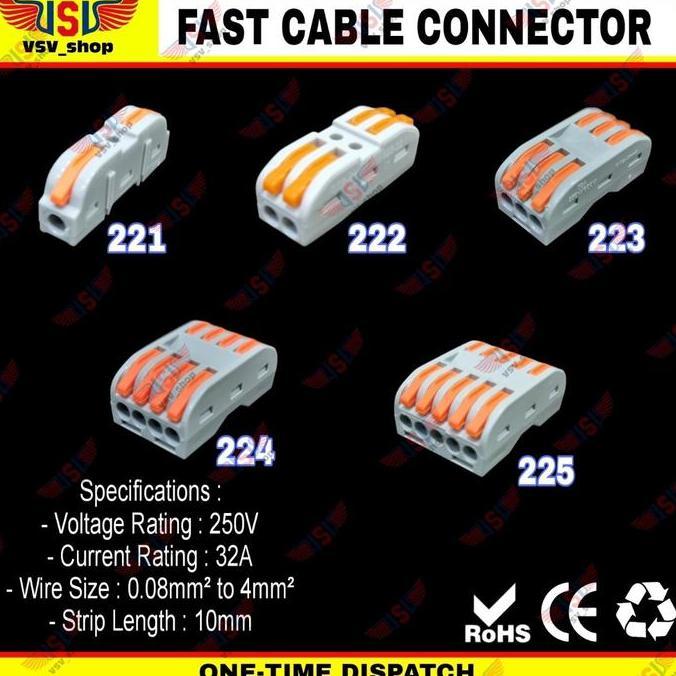 Promo Konektor Kabel Listrik Terminal Block Listrik 1Pin 2Pin 3Pin 4Pin 5Pin 8Pin Cod