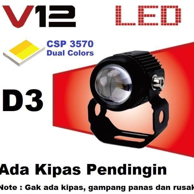 Lampu Sorot Tembak Laser Gun Mini Led V12 D2 D3 Motor Mobil Lasergun