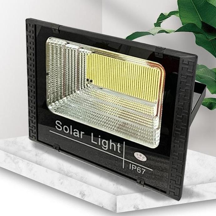 LADHUVHI Lampu LED Solar Panel Outdoor Light IP67 Cool White 25W 1000mAh