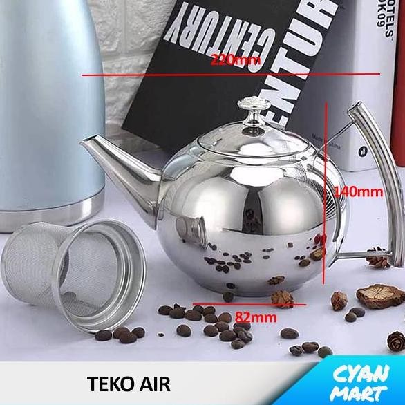Teko Ceret Pemanas Air Stainless Steel Hotel Kettle Teapot Infuser