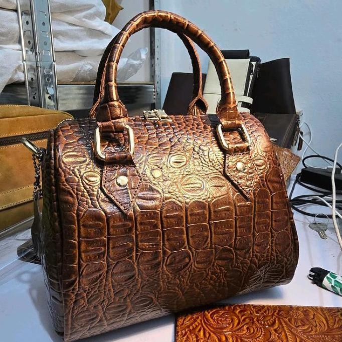 Tas Kulit Asli Mini Speedy Motif Croco