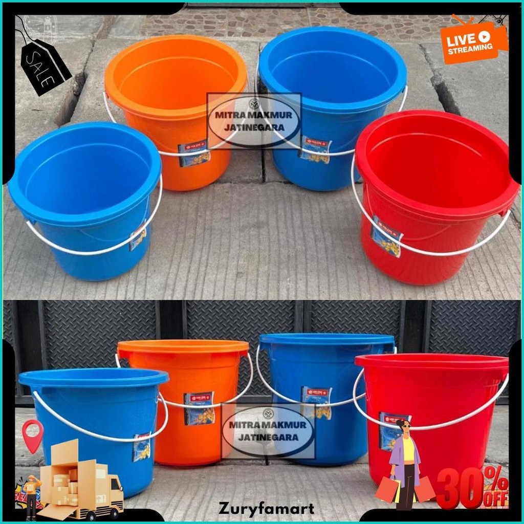 Lion Star - Ember Plastik 12 16 20 24 Liter / Ember Super Tebal Ember Air Plastik Terlaris