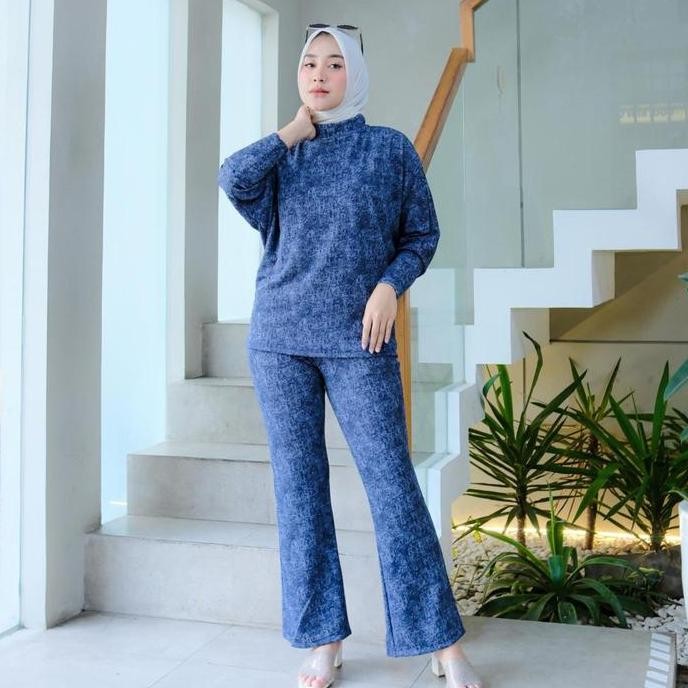 Promo Prqueenfashion - Zoya Setcel Knit Premium Wanita - Setelan One Set Wanita Atasan Batwing Dan C