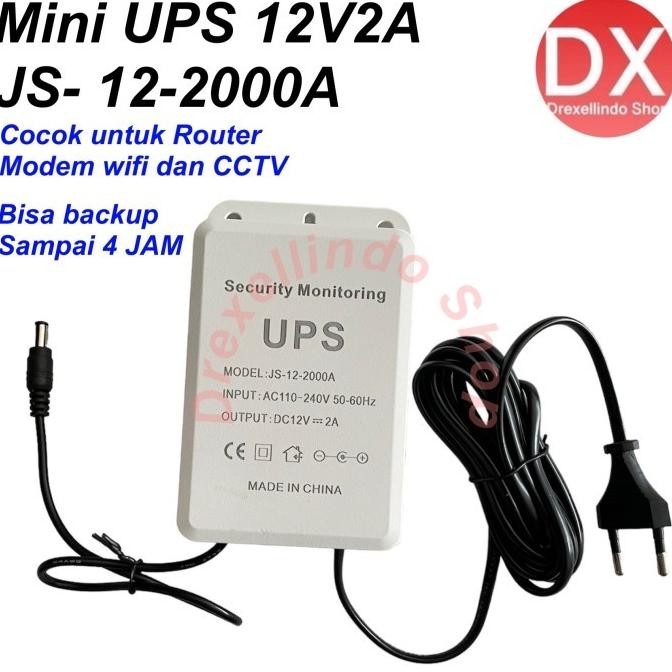 ni 12V2A backup Router Modem CCTV