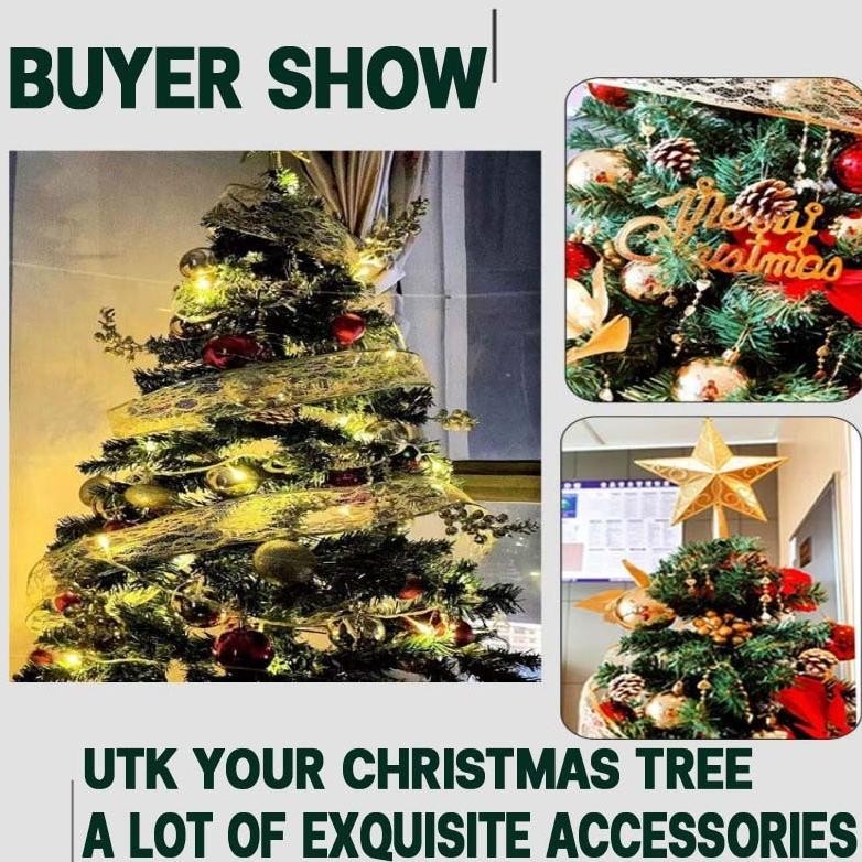 TERLARIS 120/150/180/210cm pohon Natal Tree Besar Pohon Green pohon natal baru dekorasi Pohon Natal 