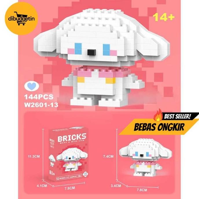 REGGIE STAR- BRICKS Mainan Balok Susun Karakter Cinnamoroll LEGO Figure 144 PCS - W2601-13