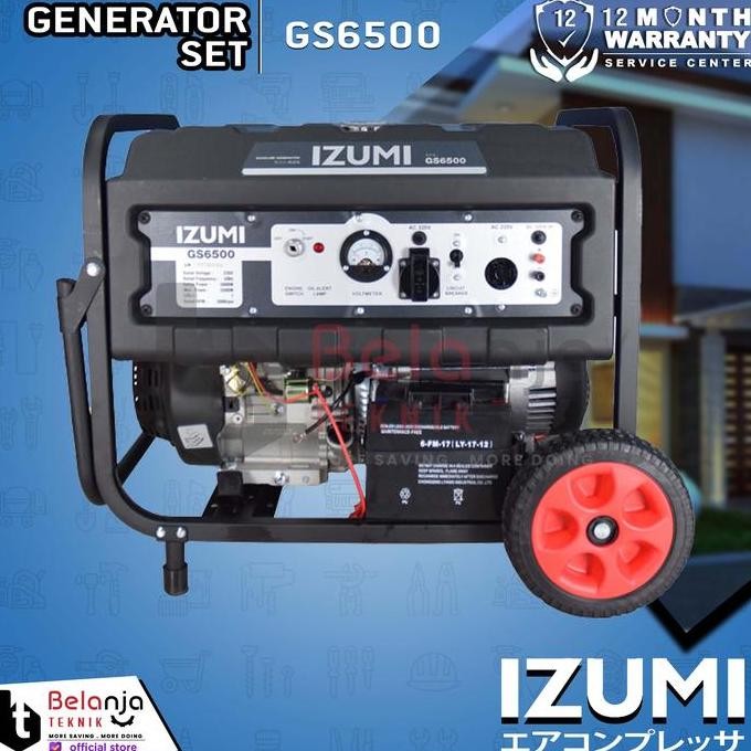JINICHI- Izumi NLG Genset Bensin GS6500 Generator Set Listrik 5000 Watt GS 6500