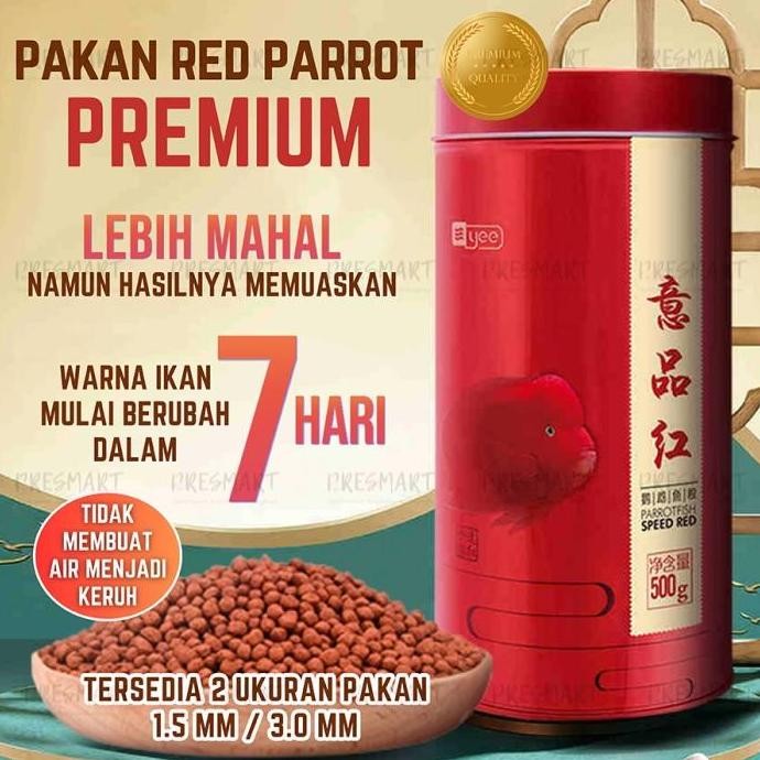 LEIRI- Pelet Ikan Red Parrot Premium / Pelet Pakan Premium Ikan Parrot