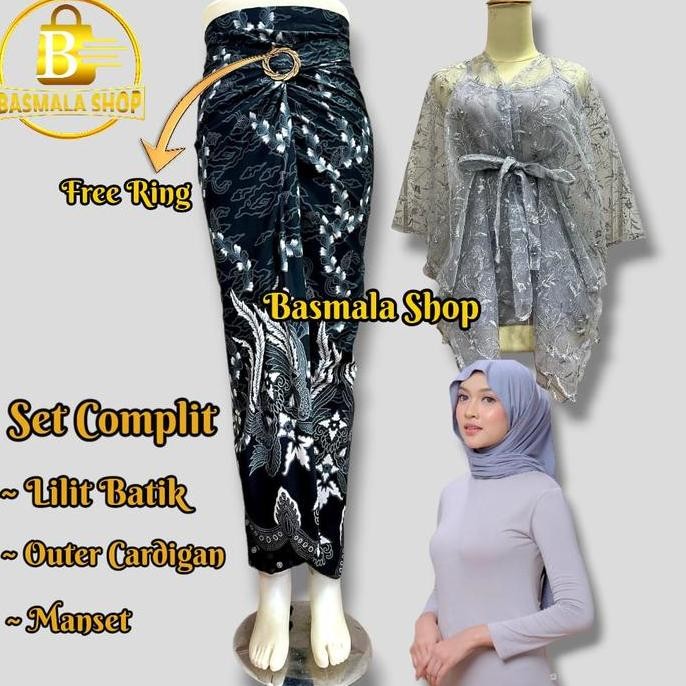 Promo Set Lengkap Kodangan Motif Misya Terbaru Sudah Dapat Bawahan Rok Lilit Batik Atasan Outer Dan 