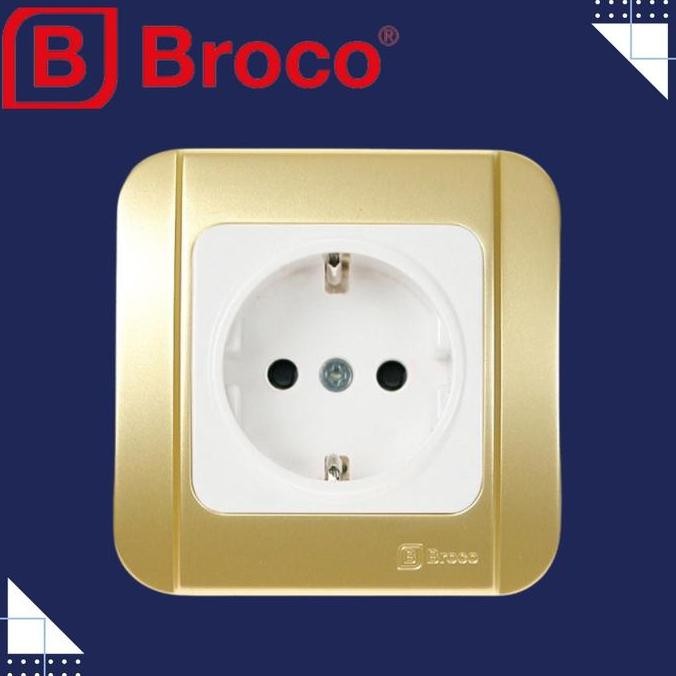 BROCO STOP KONTAK IB BROCO GALLEO WARNA PUTIH PINK SILVER