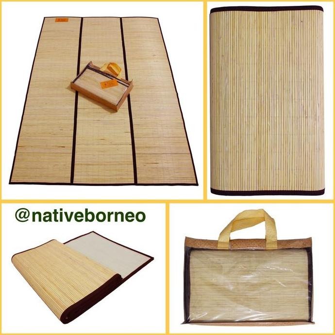 Saburina Lipat Tas 145 x 200 [N001] - Tikar Lipat Rotan Saburina + Tas, Tikar Lipat, Tikar Piknik, M