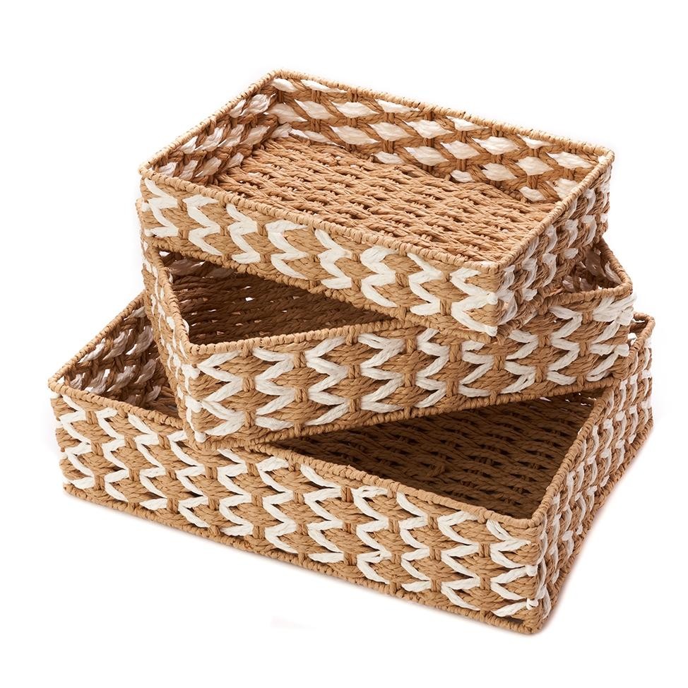 Keranjang Rotan Souvenir Seserahan + Aksesoris Pita - Hantaran Pernikahan - Kotak Hantaran Seserahan