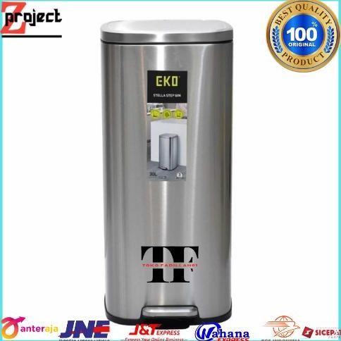 EKO Tempat Sampah 30 Liter Stainless Stella Silver Matt Tempat Sampah